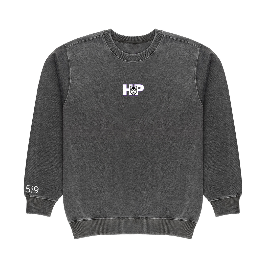 HUSKIES EMBROIDERED VINTAGE CREWNECK (UNISEX)