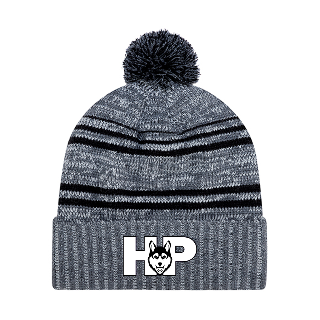 HURON PARK EMBROIDERED POM-POM TOQUE