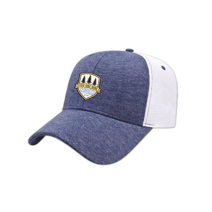 519 GONE CAMPING HEATHERED MESHBACK HAT (UNISEX)