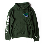 LAURIER RAMS SLEEVE LOGO HOODIE (UNISEX)