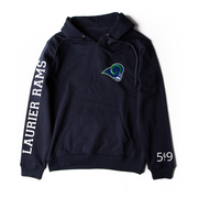 LAURIER RAMS SLEEVE LOGO HOODIE (UNISEX)