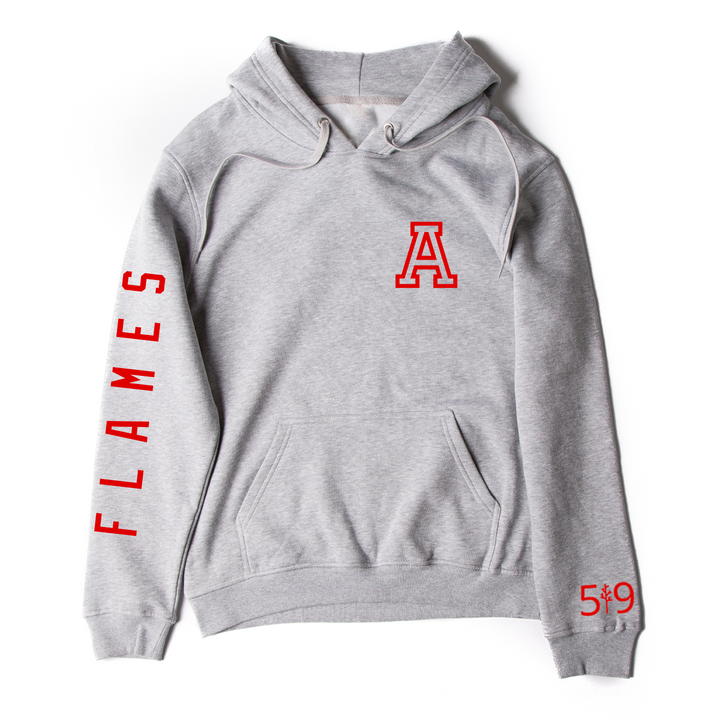 FLAMES SLEEVE LOGO HOODIE (UNISEX)