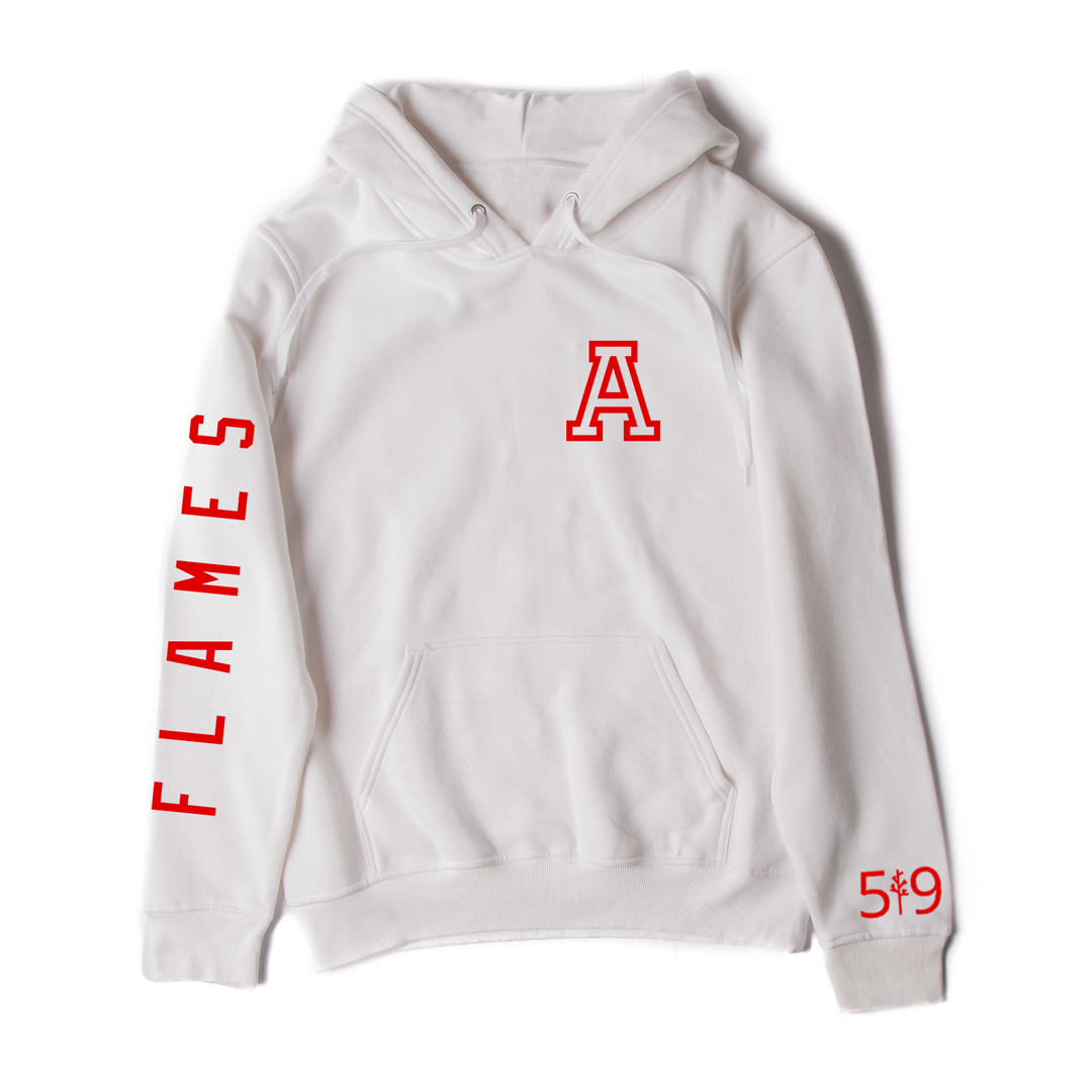 FLAMES SLEEVE LOGO HOODIE (UNISEX)