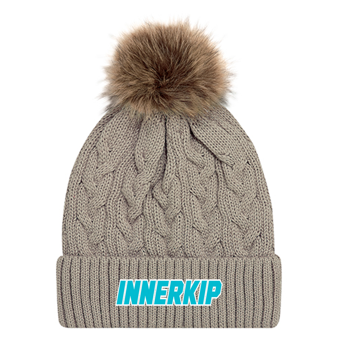 INNERKIP EMBROIDERED FAUX FUR TOQUE