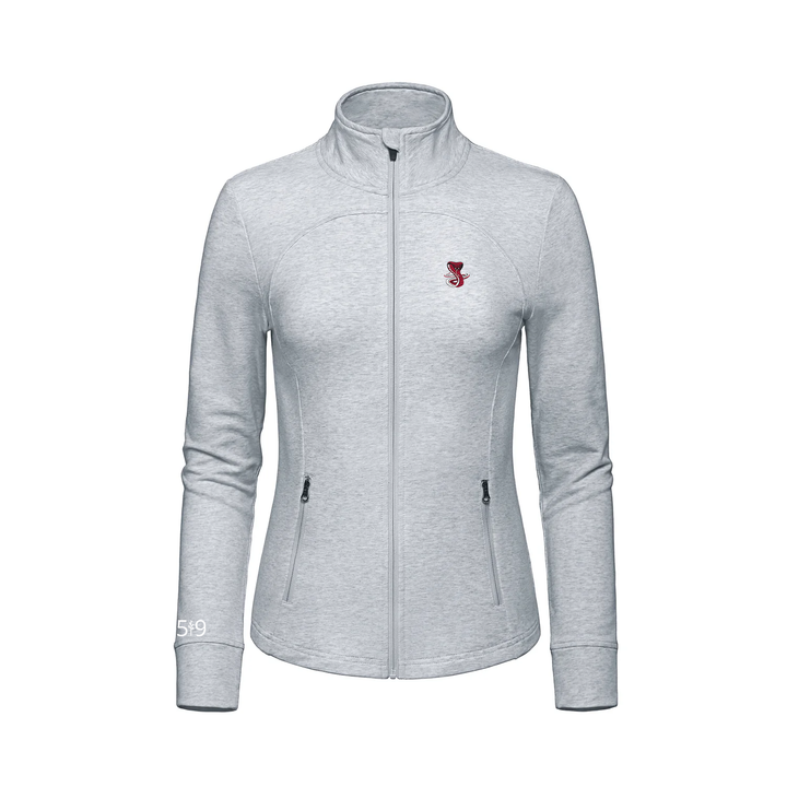 JUNE ROSE EMBROIDERED FRENCH TERRY ZIP-UP (WOMENS)