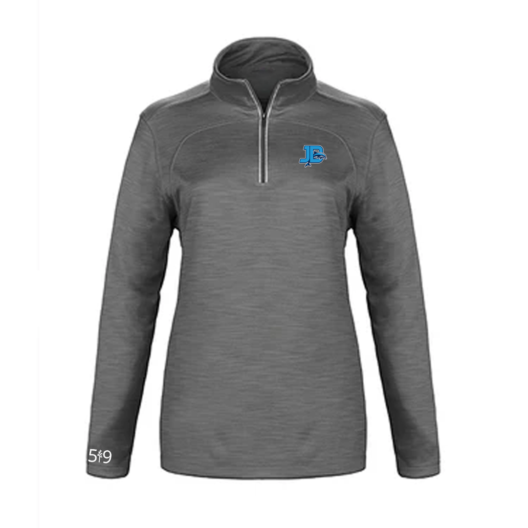 JOHN DEARNESS EMBROIDERED PREMIUM ATHLETIC 1/4 ZIP (WOMENS)