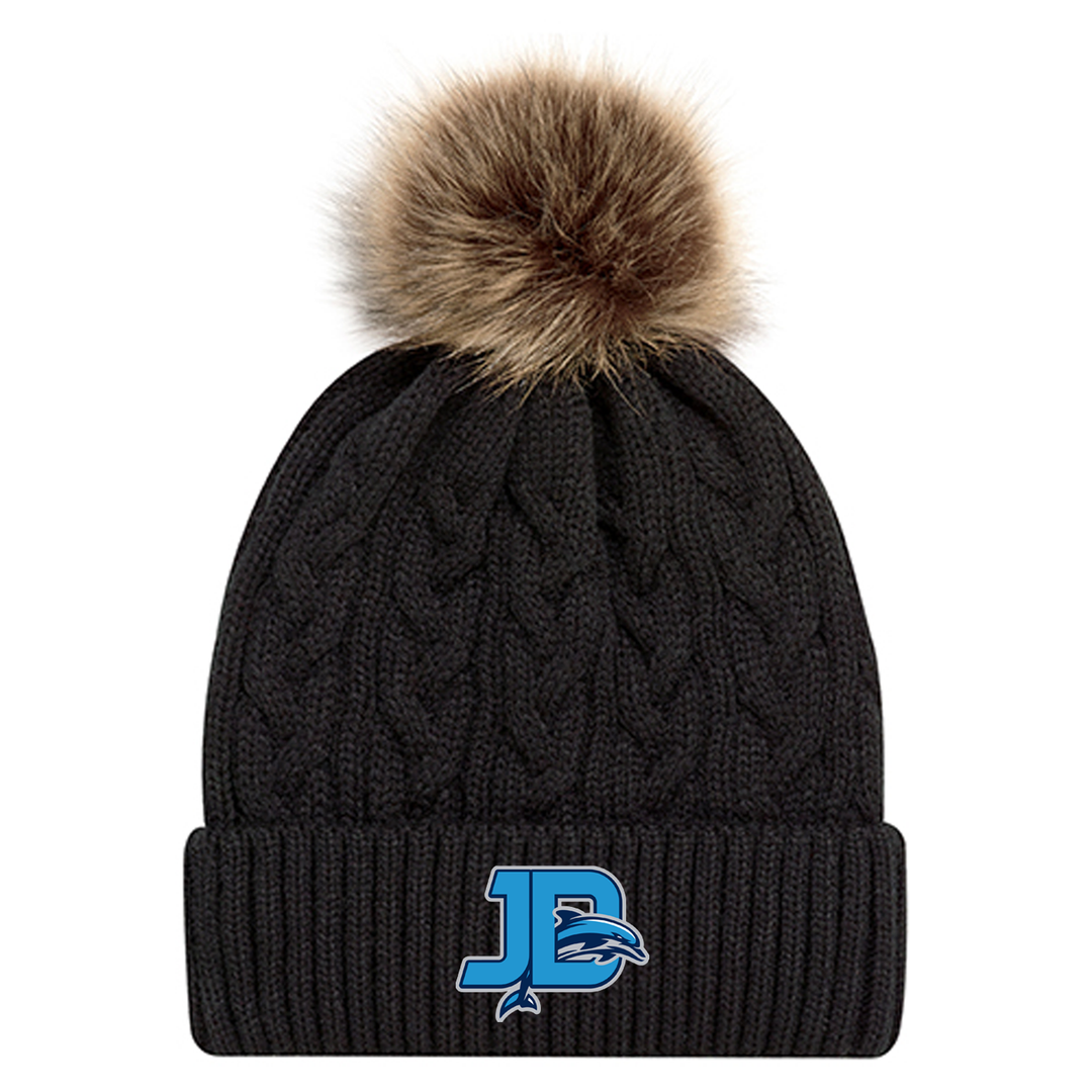 JOHN DEARNESS EMBROIDERED FAUX FUR TOQUE