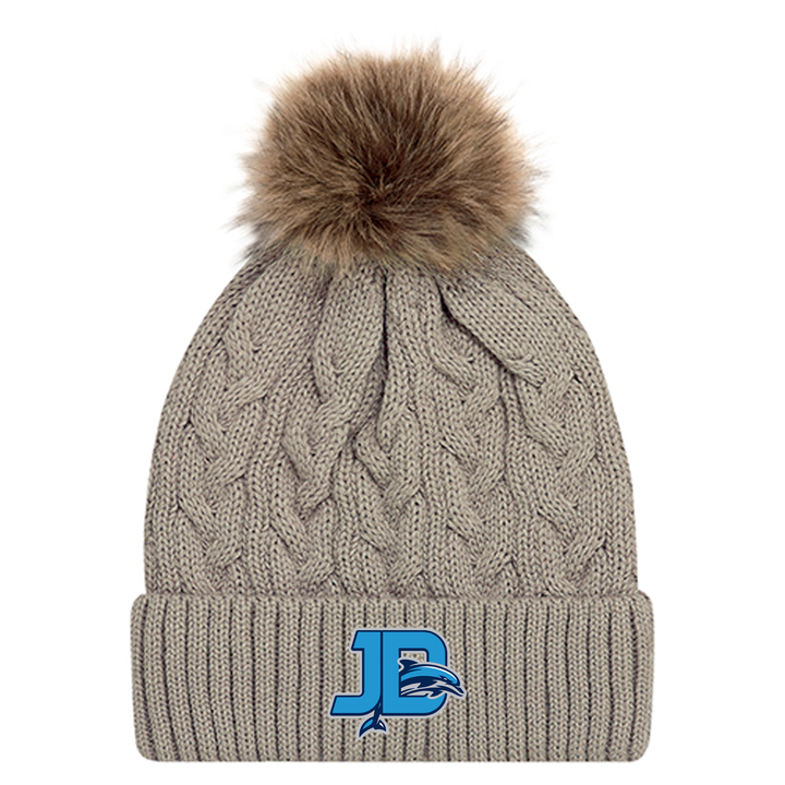 JOHN DEARNESS EMBROIDERED FAUX FUR TOQUE