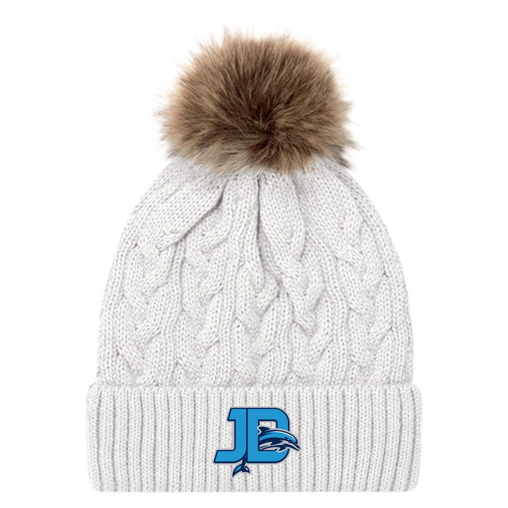 JOHN DEARNESS EMBROIDERED FAUX FUR TOQUE