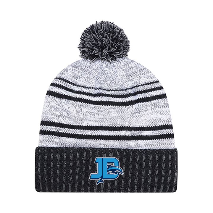 JOHN DEARNESS EMBROIDERED POM-POM TOQUE