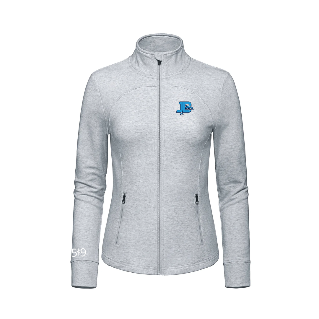 JOHN DEARNESS EMBROIDERED FRENCH TERRY ZIP-UP (WOMENS)