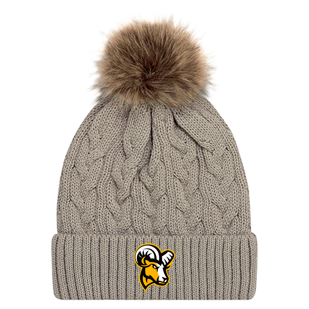 JP ROBARTS EMBROIDERED FAUX FUR TOQUE