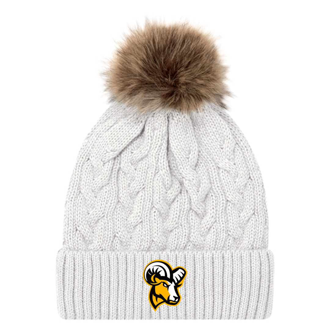 JP ROBARTS EMBROIDERED FAUX FUR TOQUE