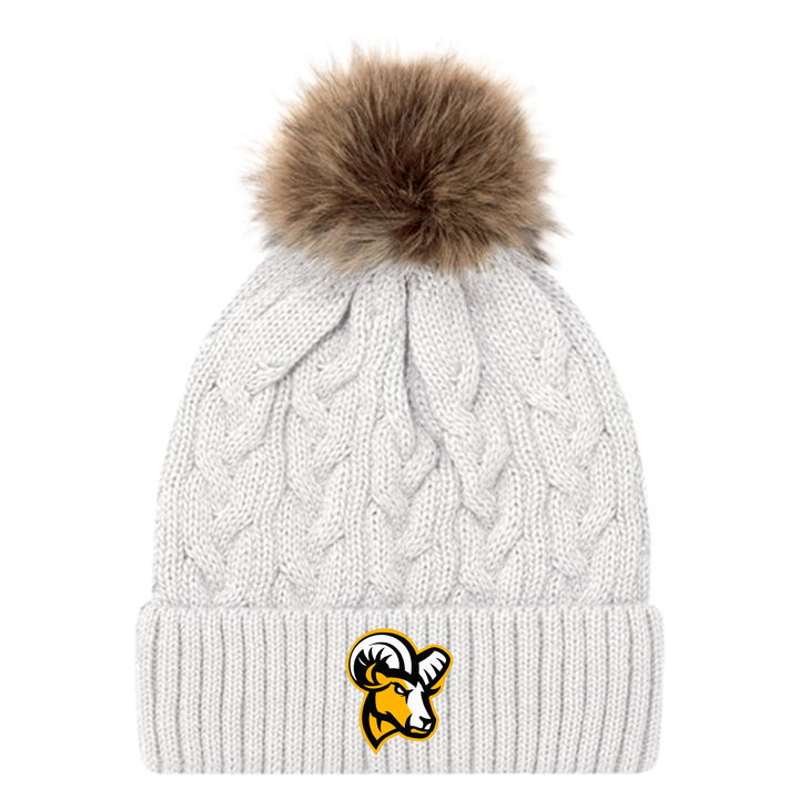 JP ROBARTS EMBROIDERED FAUX FUR TOQUE