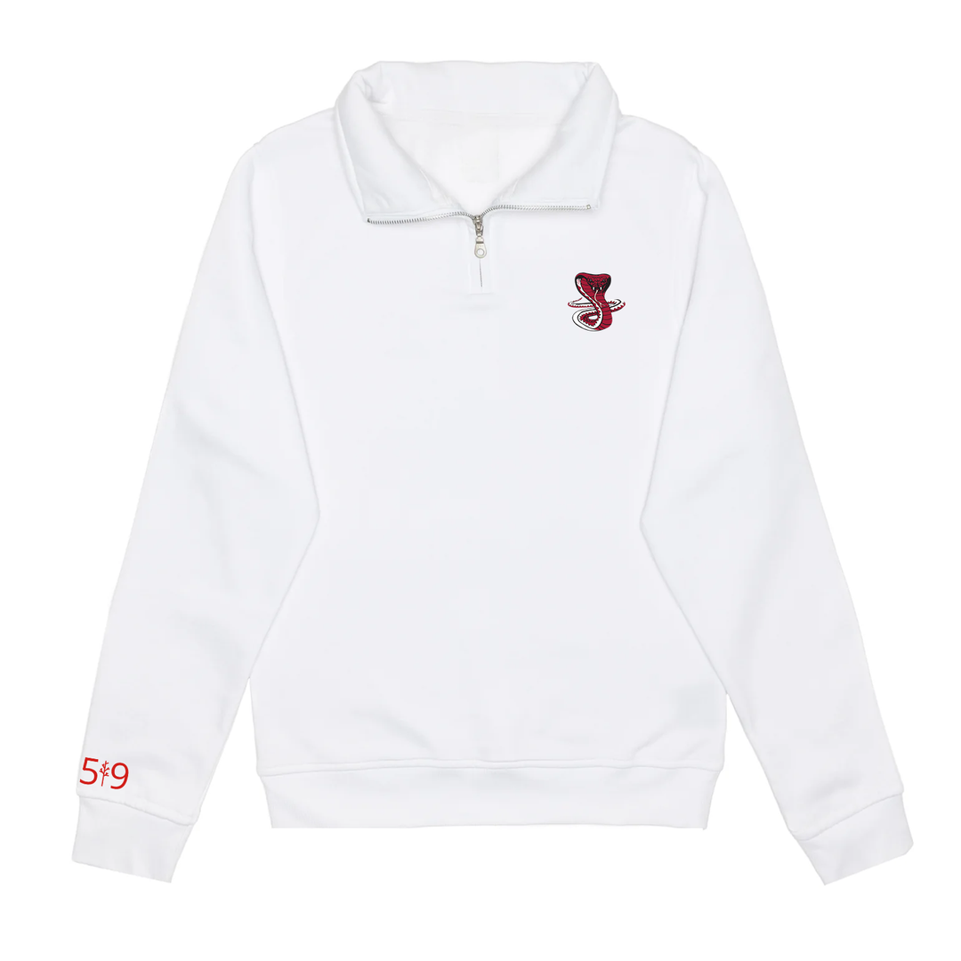JUNE ROSE EMBROIDERED 1/4 ZIP (UNISEX)