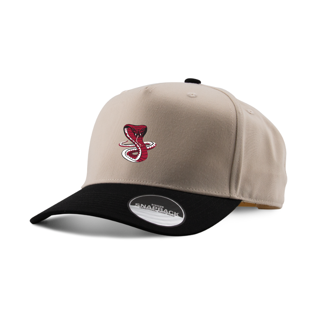JUNE ROSE EMBROIDERED TWO-TONE PANEL CAP