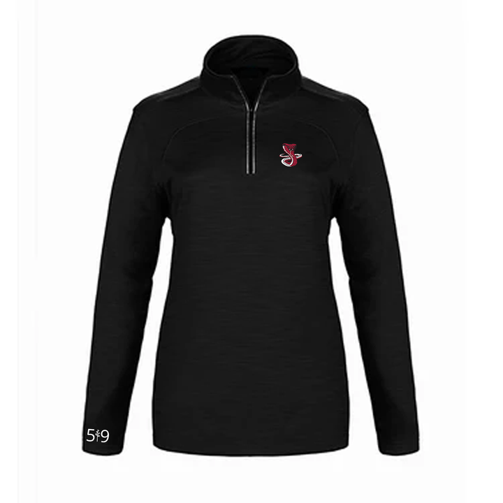 JUNE ROSE EMBROIDERED PREMIUM ATHLETIC 1/4 ZIP (WOMENS)