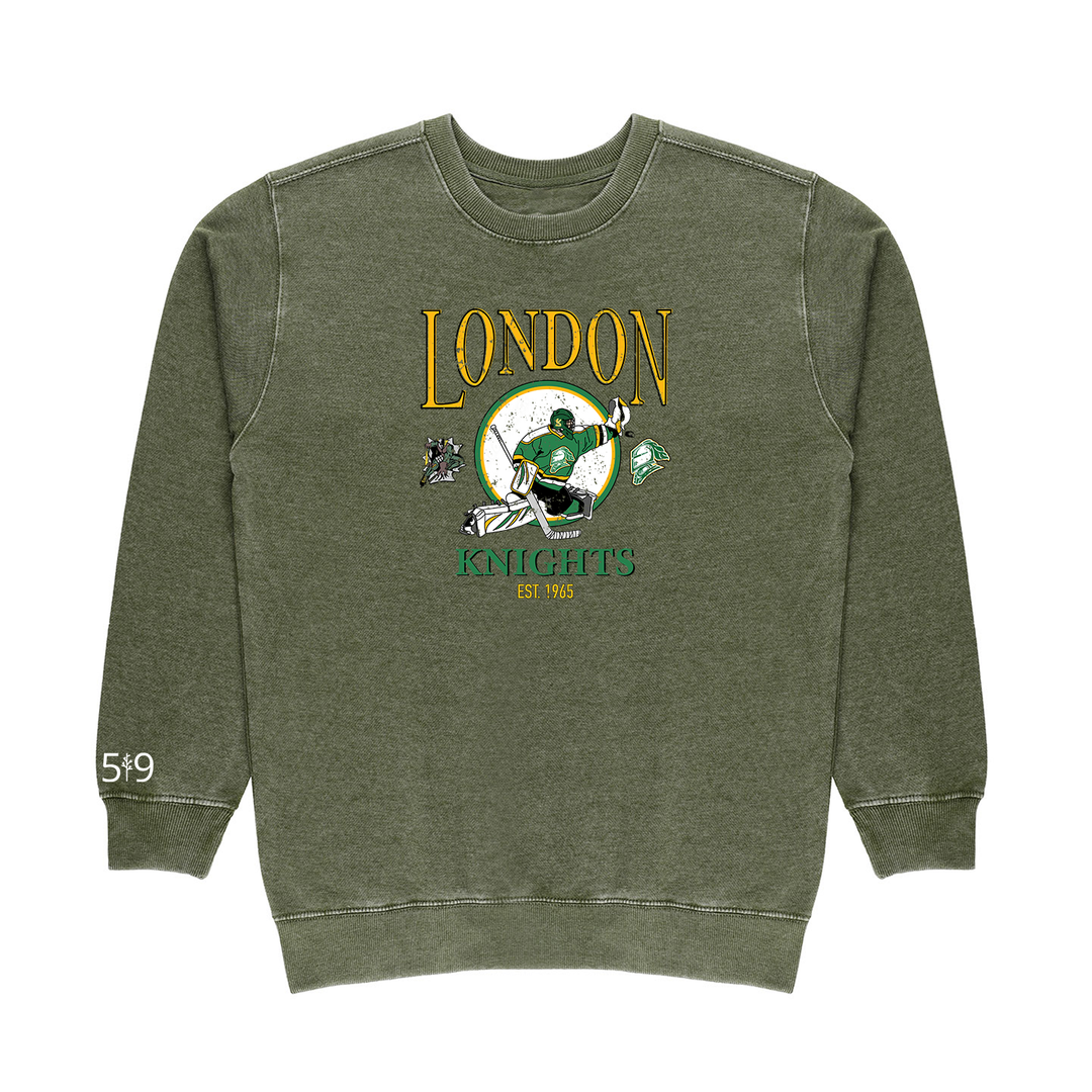 KNIGHTS VINTAGE GOALIE VINTAGE CREW (UNISEX)