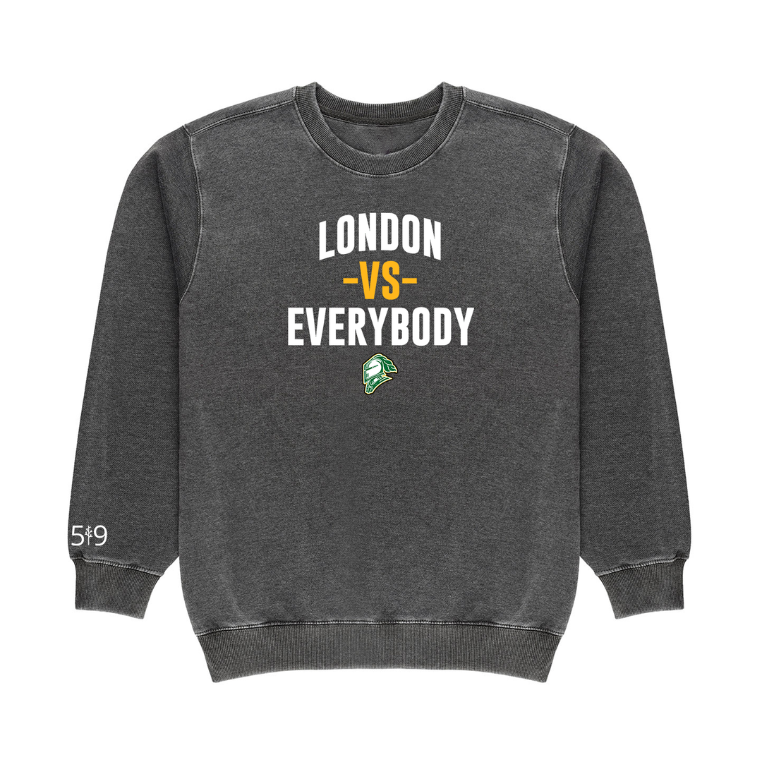 LONDON VS EVERYBODY VINTAGE CREW (UNISEX)