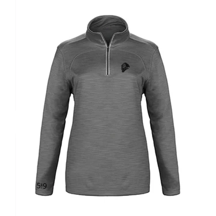 BLACK OUT KNIGHTS EMBROIDERED PREMIUM ATHLETIC 1/4 ZIP (WOMENS)