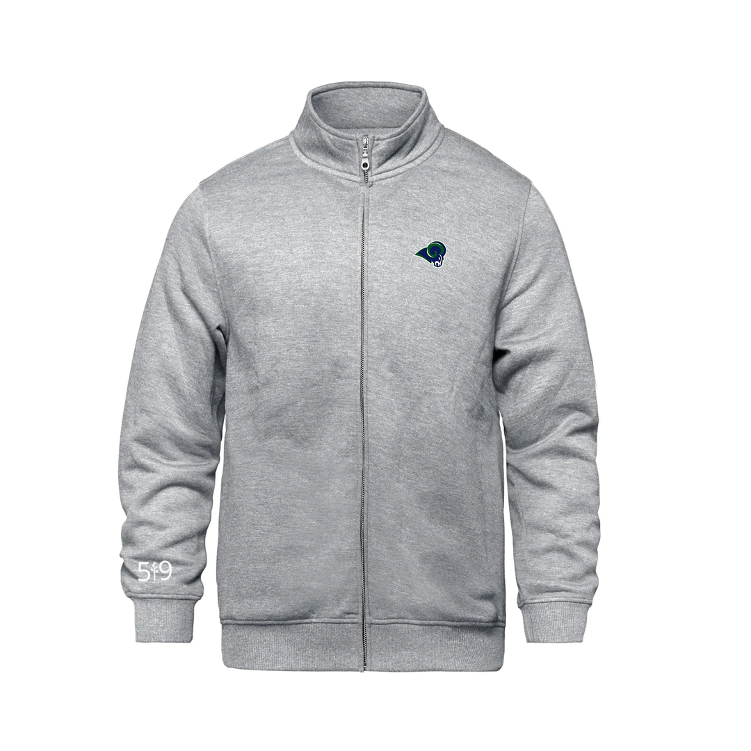 LAURIER EMBROIDERED ZIP-UP SWEATER (UNISEX)