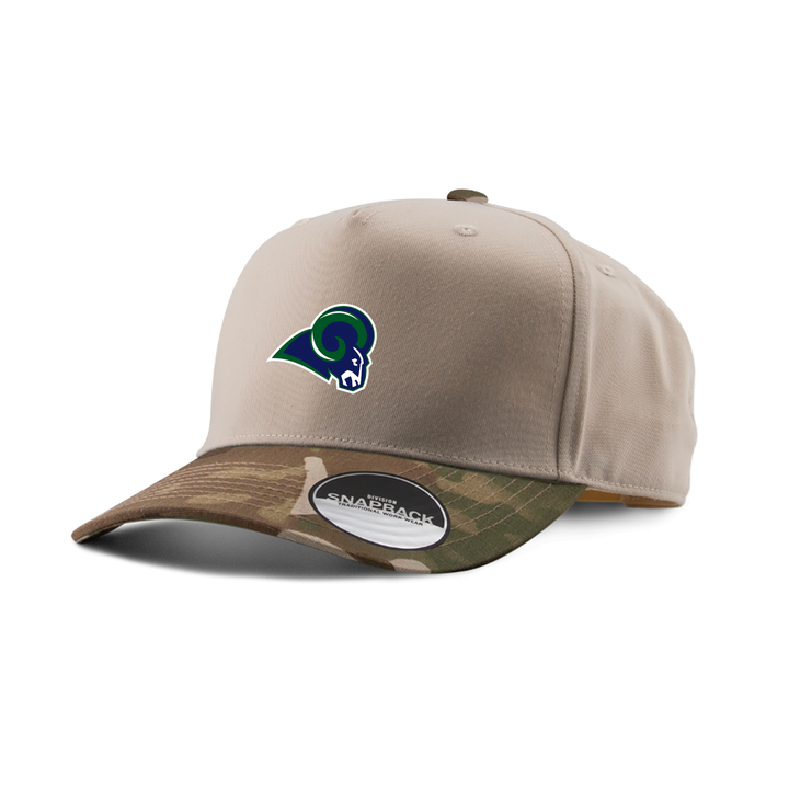 LAURIER EMBROIDERED TWO-TONE PANEL CAP