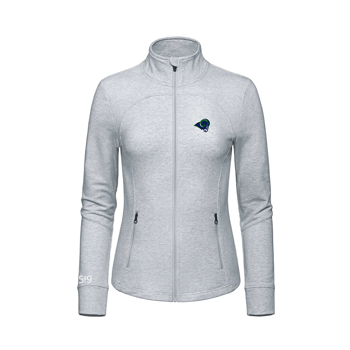 LAURIER EMBROIDERED FRENCH TERRY ZIP-UP (WOMENS)