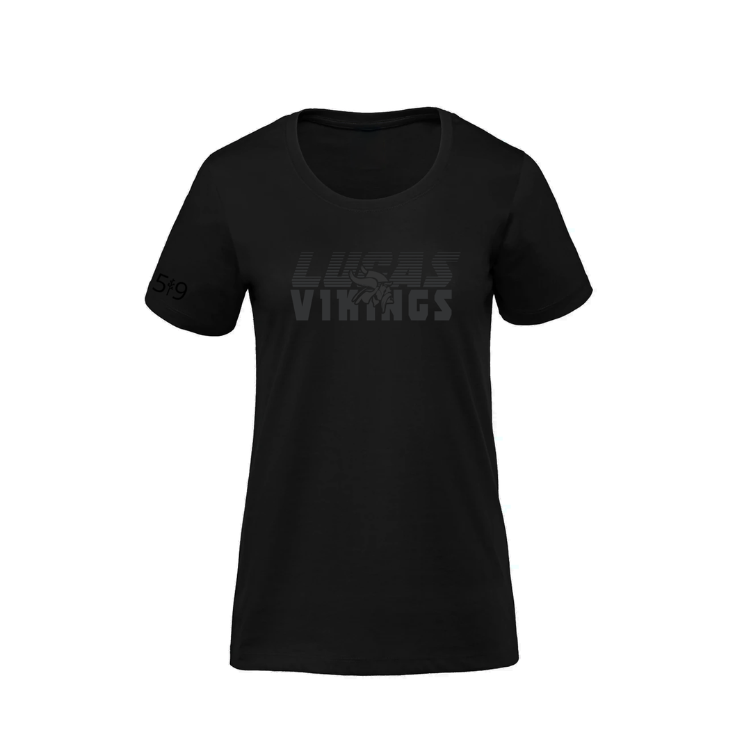LUCAS VIKINGS BLACKOUT VELOCITY PREMIUM TEE (WOMENS)