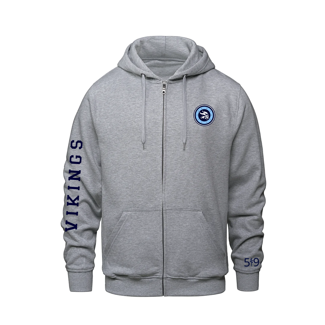 LUCAS VIKINGS CLASSIC SLEEVE ZIP-UP HOODIE (UNISEX)