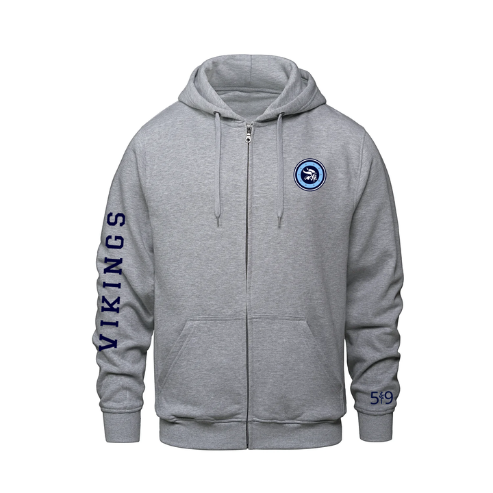LUCAS VIKINGS CLASSIC SLEEVE ZIP-UP HOODIE (UNISEX)