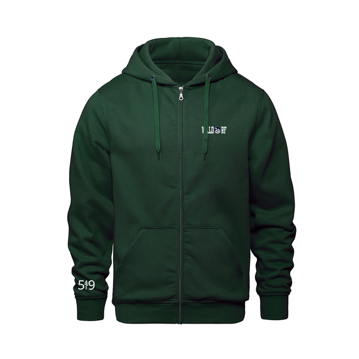 WALDORF EMBROIDERED ZIP-UP HOODIE (UNISEX)