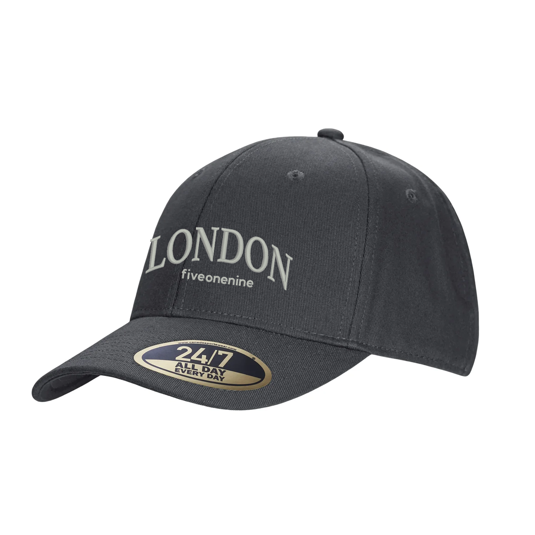 LONDON VARSITY EMBROIDERED SNAPBACK CAP