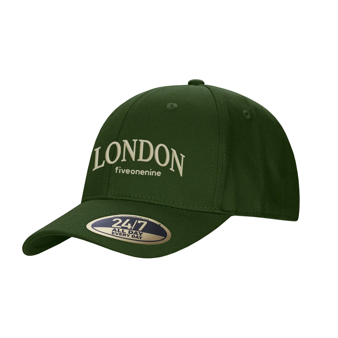 LONDON VARSITY EMBROIDERED SNAPBACK CAP
