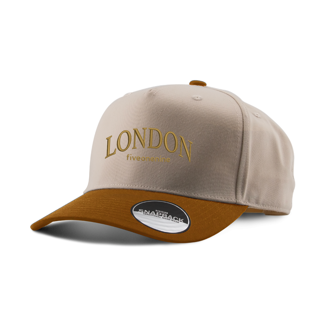 LONDON VARSITY EMBROIDERED TWO-TONE PANEL CAP