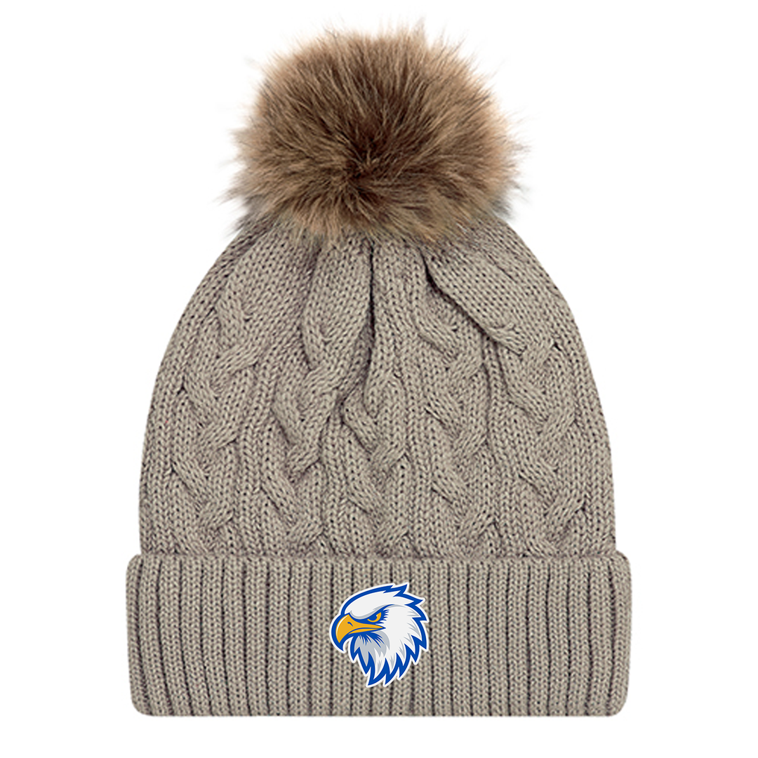 MADELINE HARDY EMBROIDERED FAUX FUR TOQUE