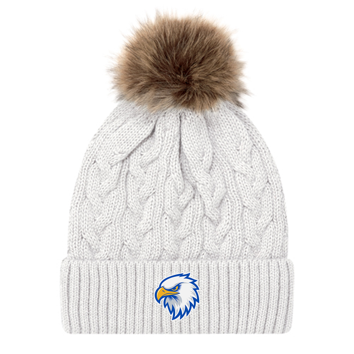 MADELINE HARDY EMBROIDERED FAUX FUR TOQUE