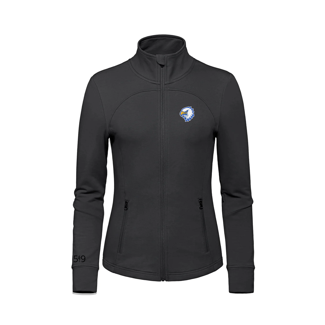MADELINE HARDY EMBROIDERED FRENCH TERRY ZIP-UP (WOMENS)