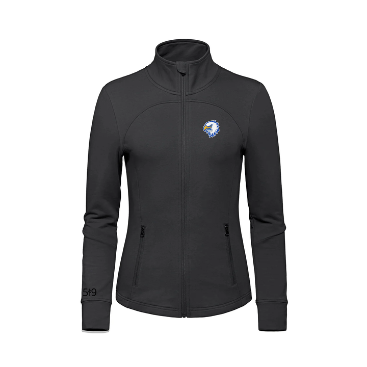 MADELINE HARDY EMBROIDERED FRENCH TERRY ZIP-UP (WOMENS)