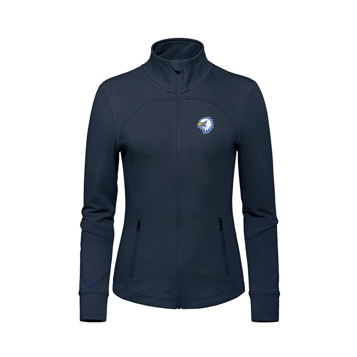 MADELINE HARDY EMBROIDERED FRENCH TERRY ZIP-UP (WOMENS)