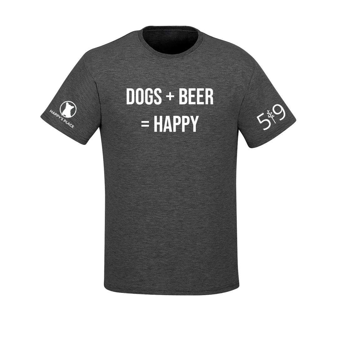 HAPPY'S PLACE DOG + BEER TEE (MENS)