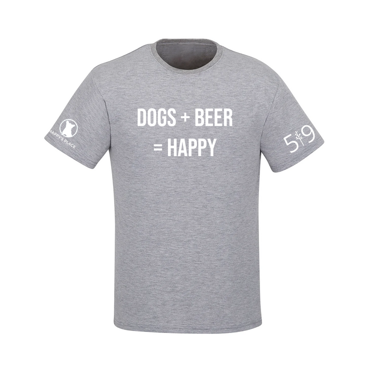 HAPPY'S PLACE DOG + BEER TEE (WOMENS)