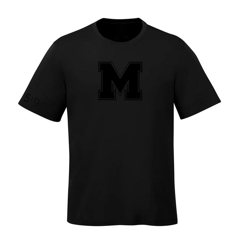 MEDWAY COWBOYS BLACK OUT "M" TEE (MENS)