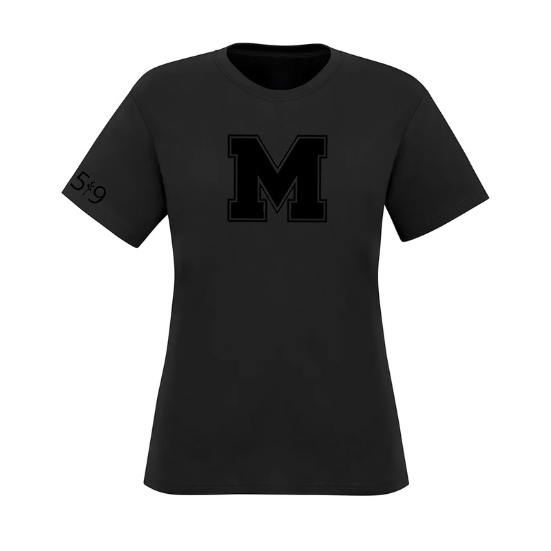 MEDWAY COWBOYS BLACK OUT "M" TEE (WOMENS)