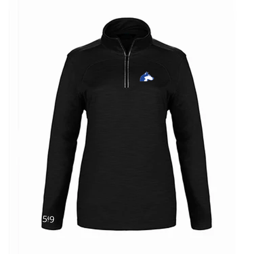 NEW SARUM EMBROIDERED PREMIUM ATHLETIC 1/4 ZIP (WOMENS)