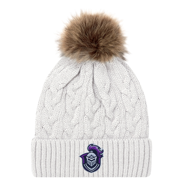 NORTHBRAE EMBROIDERED FAUX FUR TOQUE