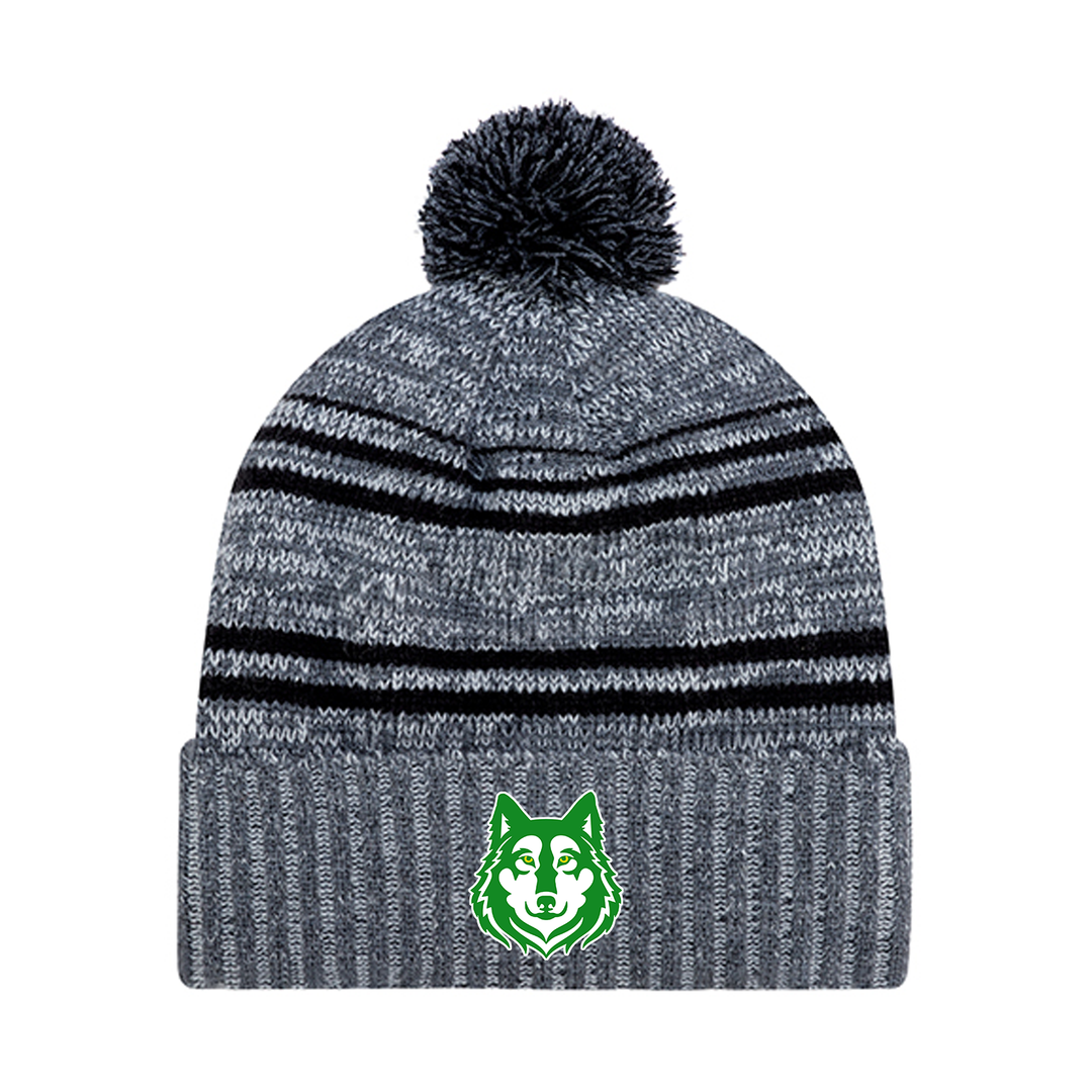 NICHOLAS WILSON EMBROIDERED POM-POM TOQUE