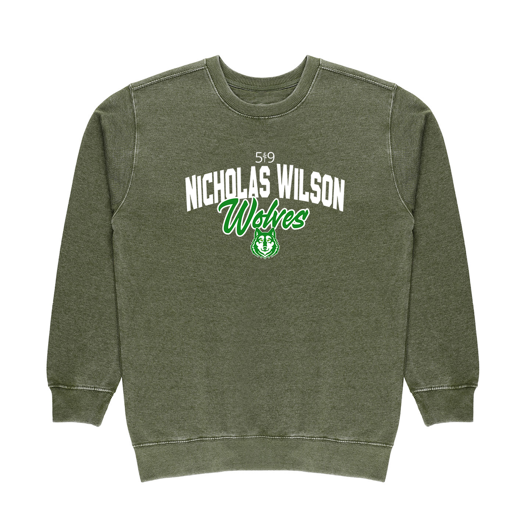 NICHOLAS WILSON WOLVES SIGNATURE VINTAGE CREW (UNISEX)