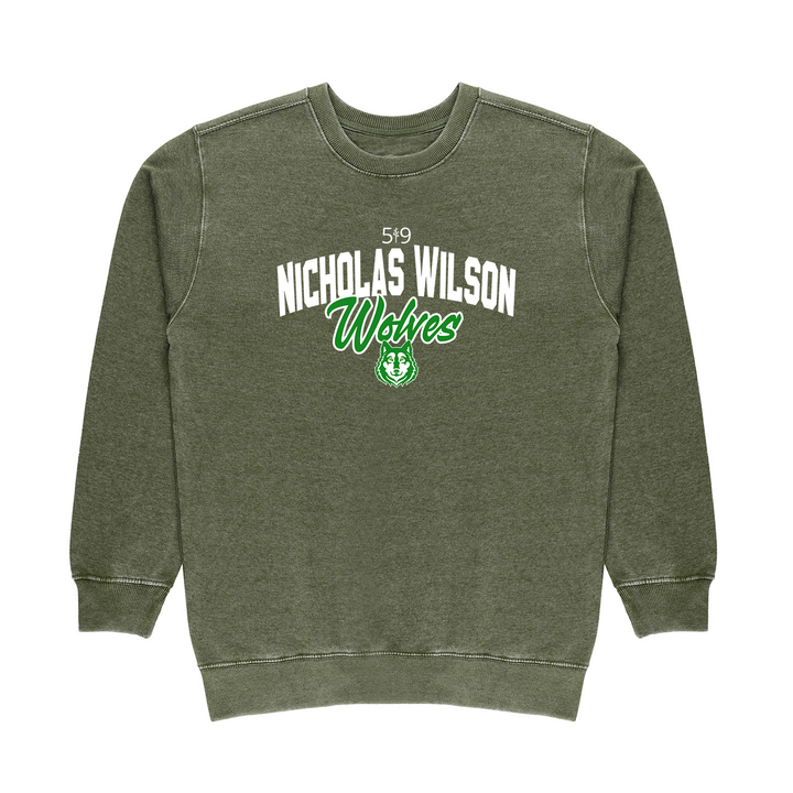 NICHOLAS WILSON WOLVES SIGNATURE VINTAGE CREW (UNISEX)
