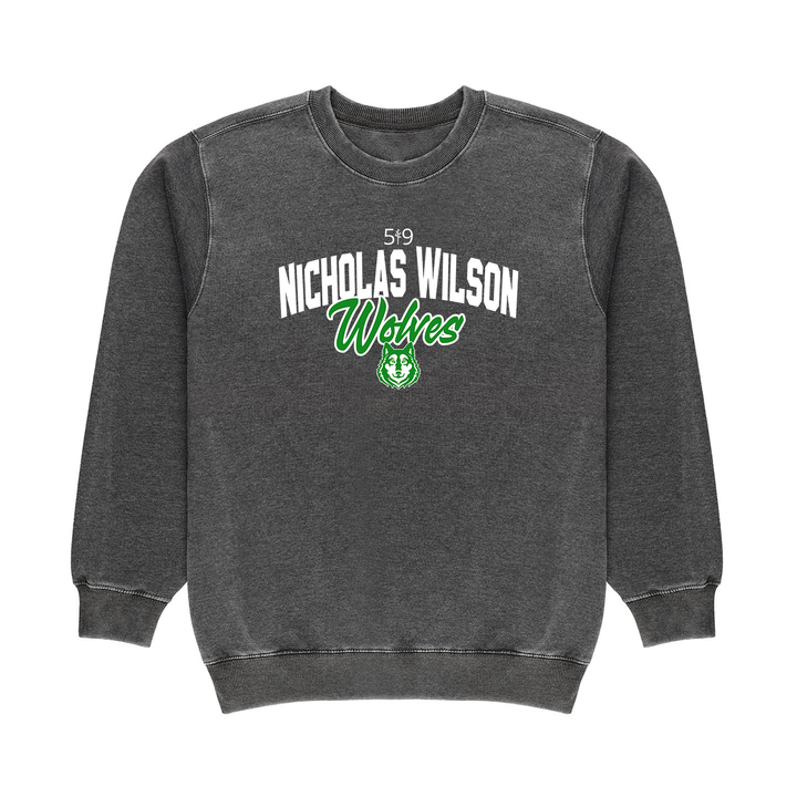 NICHOLAS WILSON WOLVES SIGNATURE VINTAGE CREW (UNISEX)