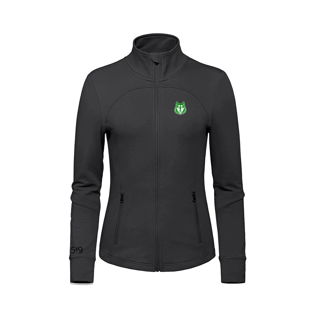 NICHOLAS WILSON EMBROIDERED FRENCH TERRY ZIP-UP (WOMENS)